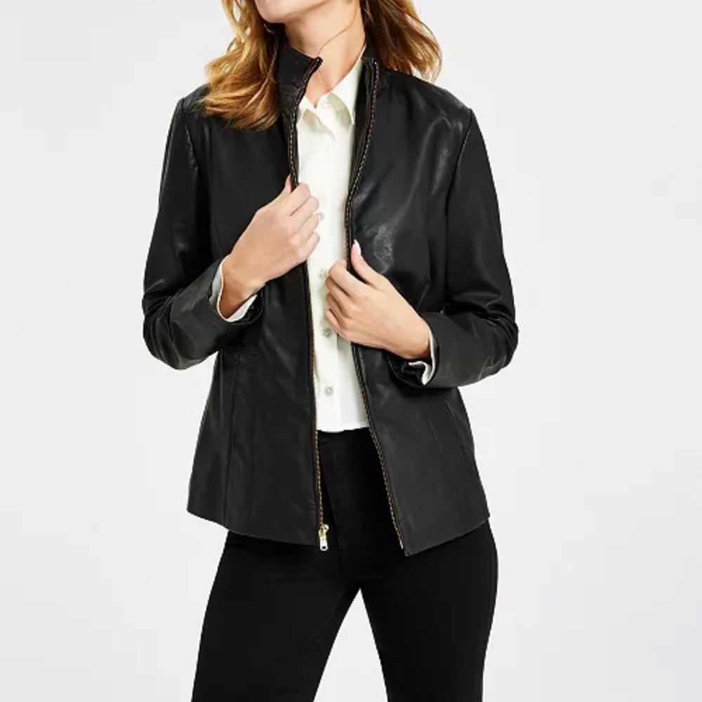 New with tag Cole Haan leather Jacket